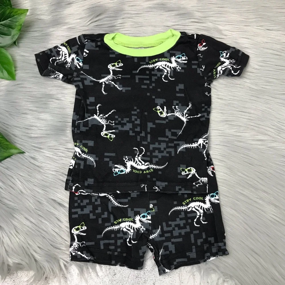 The Children’s Place2-Pc Cotton Dinosaur Pajamas Size 3-6 Months